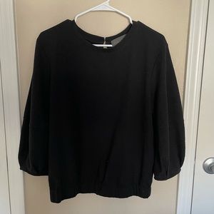 Puff sleeve, gathered bottom anthro blouse
